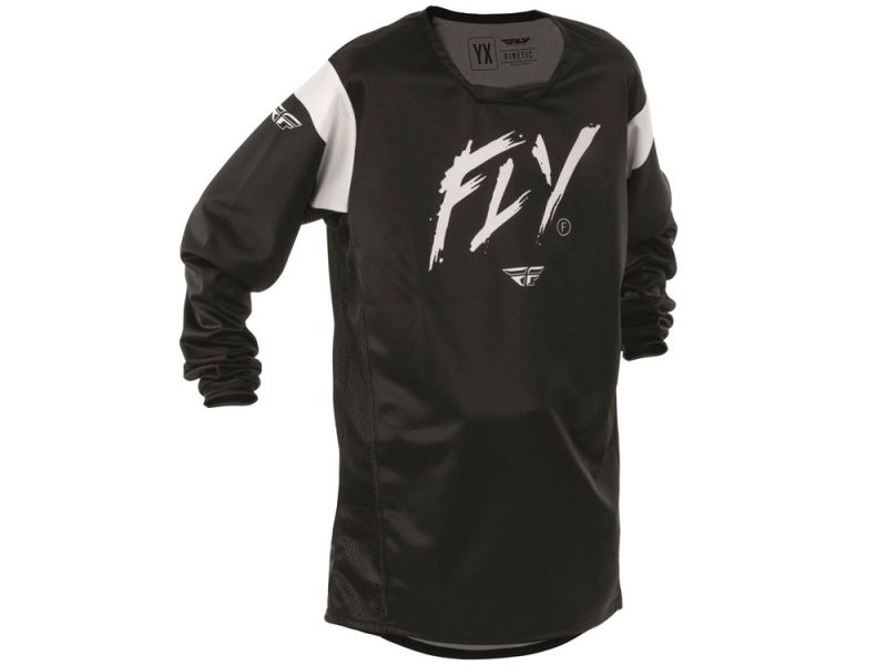 FLY Racing Kinetic Stoke Cross Jersey Jugendliche (schwarz / weiß)