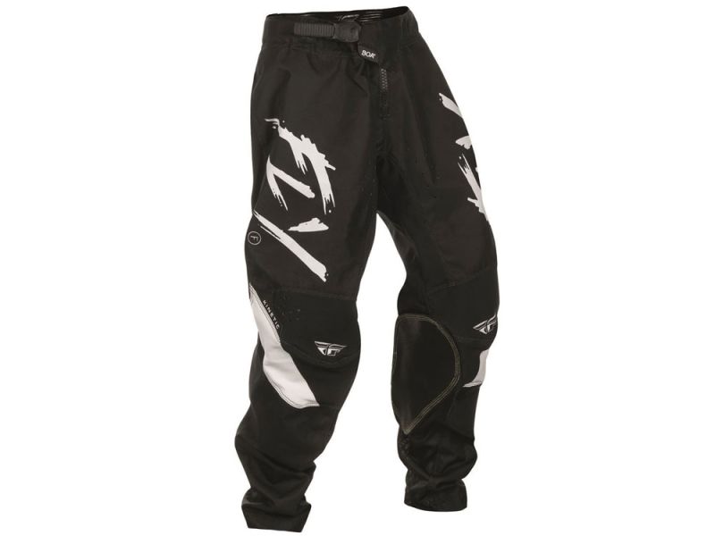 FLY Racing Kinetic Stoke Cross Motorradhose Jugendliche (schwarz / weiß)