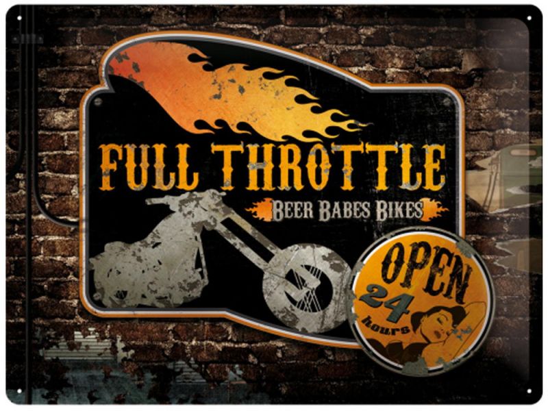 Nostalgic Arts Full Throttle Blechschild (30x40cm)