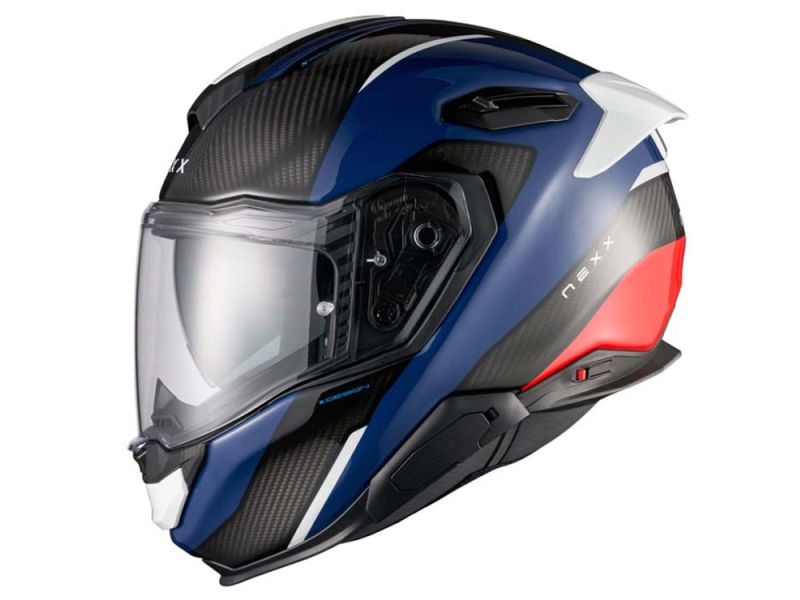 Nexx X.TR Motorrad Integralhelm (blau / rot)