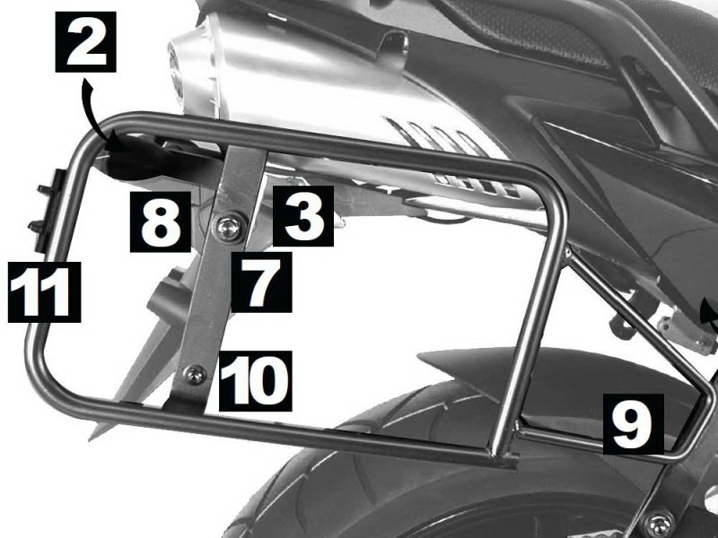 Hepco & Becker Lock-It Motorrad Kofferträger Yamaha FZ 6 / Fazer (2007-2008 schwarz)