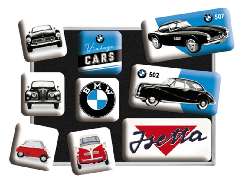 Nostalgic Arts BMW Vintage Cars Magnet Set (9-teilig) 