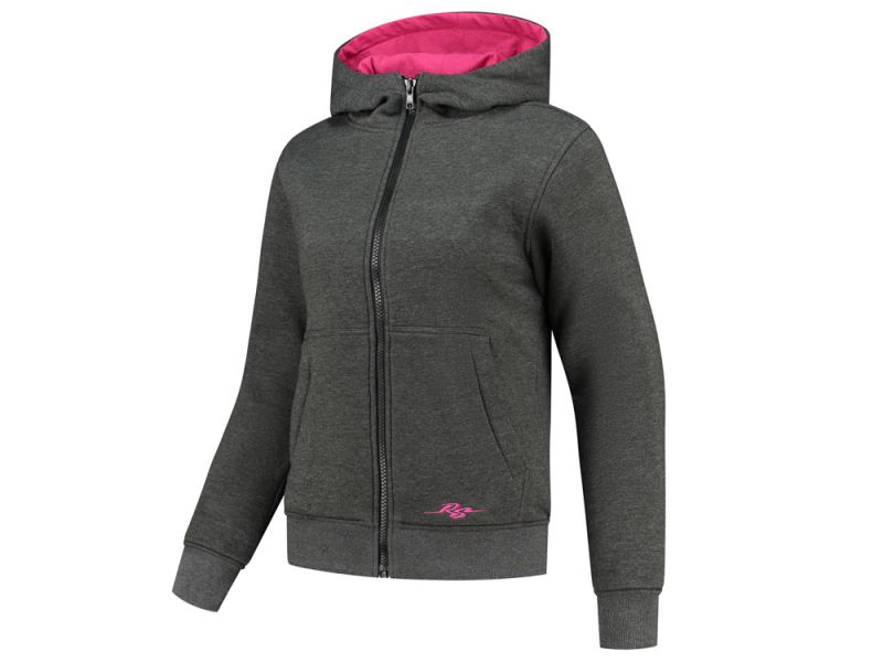 Rusty Stitches Wendy Motorradjacke Damen (grau / pink)