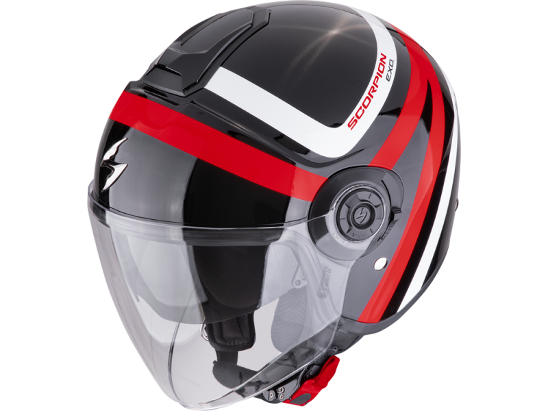 Scorpion EXO-City II Riva Motorradhelm (Schwarz/Rot)