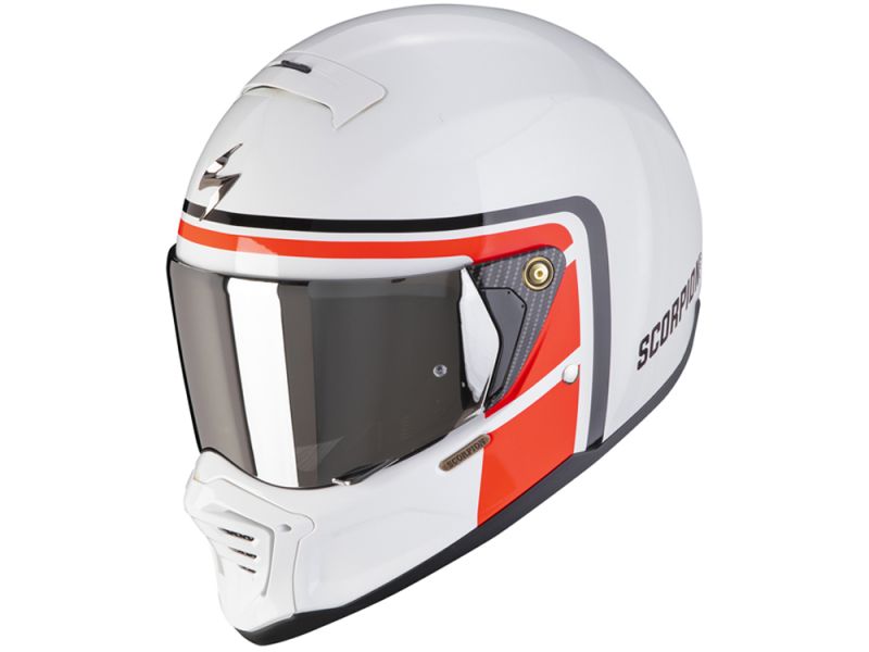 Scorpion EXO-HX1 Nostalgia Streetfighterhelm (weiss/rot/schwarz)  