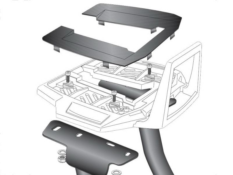 Hepco & Becker Alu Rack Yamaha FZ 6 Fazer S2 (schwarz)