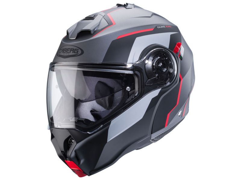 Caberg Duke Evo Move Klapphelm (graumatt/schwarz/rot)