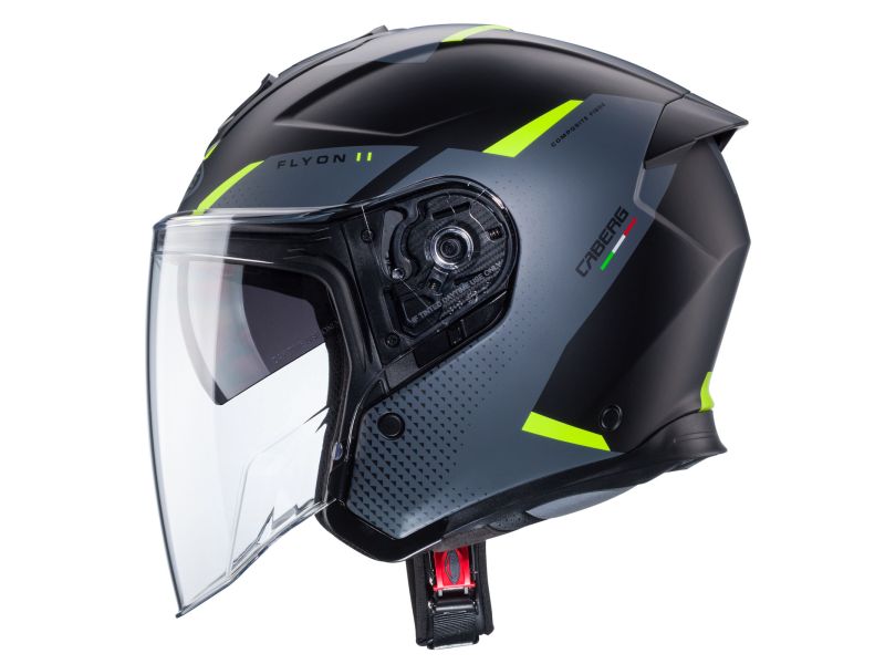 Caberg Flyon II Boss Jethelm (schwarzmatt/grau/neongelb)