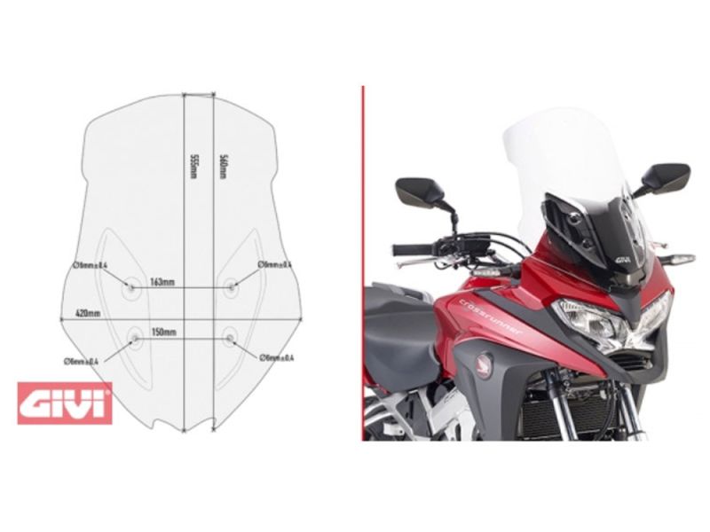 GIVI Windschild Honda X-ADV 750 (2017- | transparent)