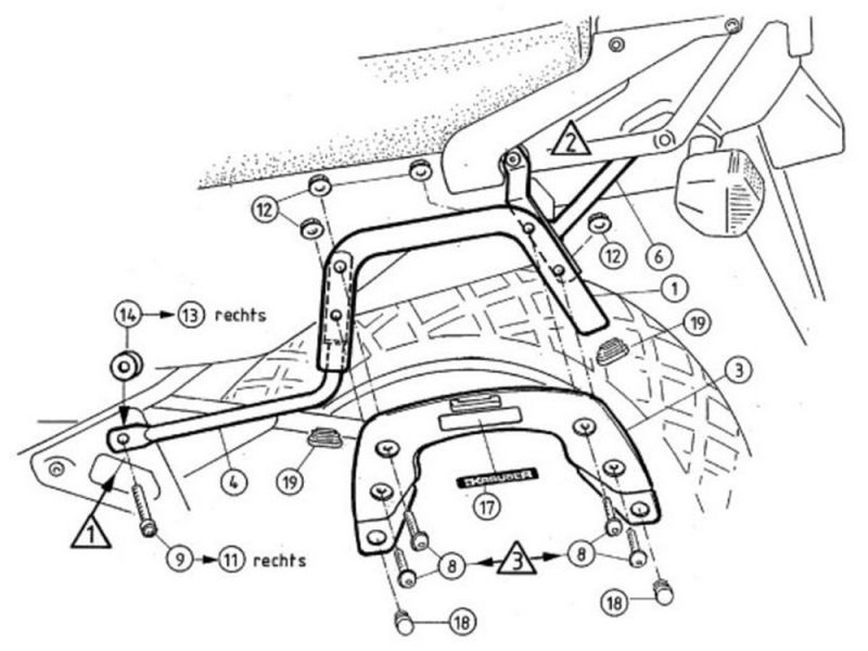 Krauser Motorrad Kofferträger Honda VFR 800 (2002-)