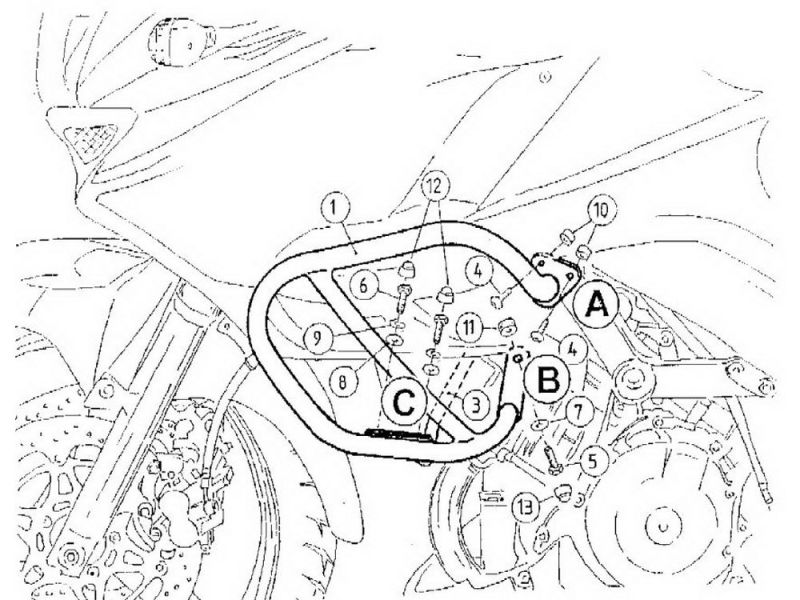 Hepco & Becker Sturzbügel Kawasaki KLV 1000 (2004-2008)