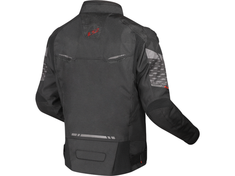 LS2 Apex WP Motorradjacke (Schwarz/Dunkelgrau)