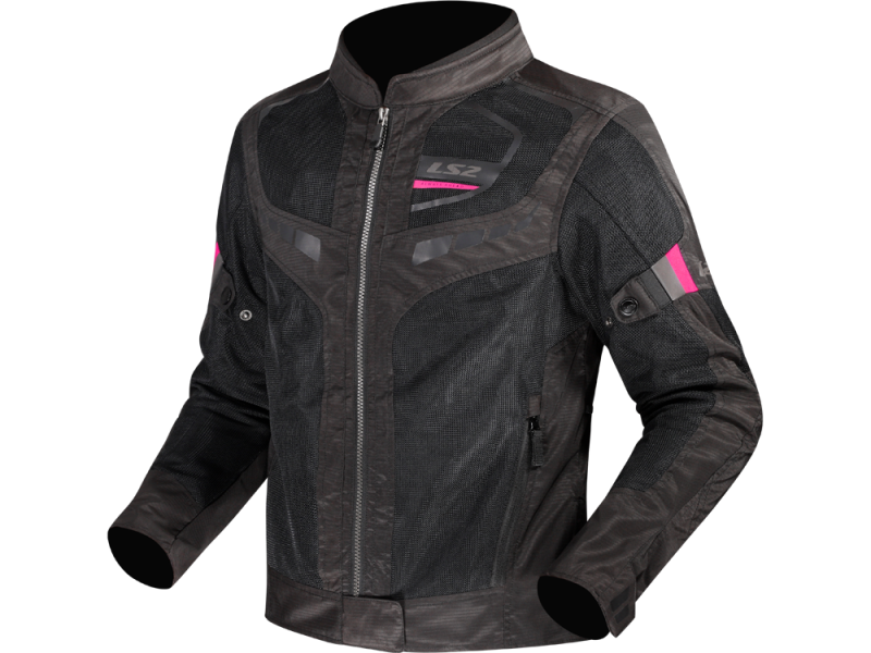 LS2 Garda Air Motorradjacke Damen (Schwarz/Pink)