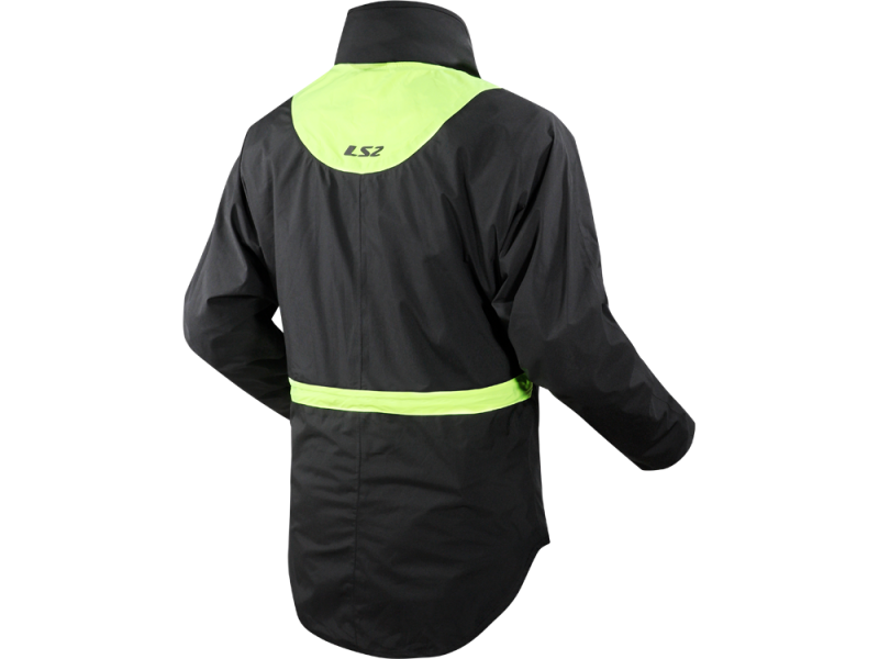 LS2 X-Rain Motorradregenjacke (Schwarz/Fluogelb)