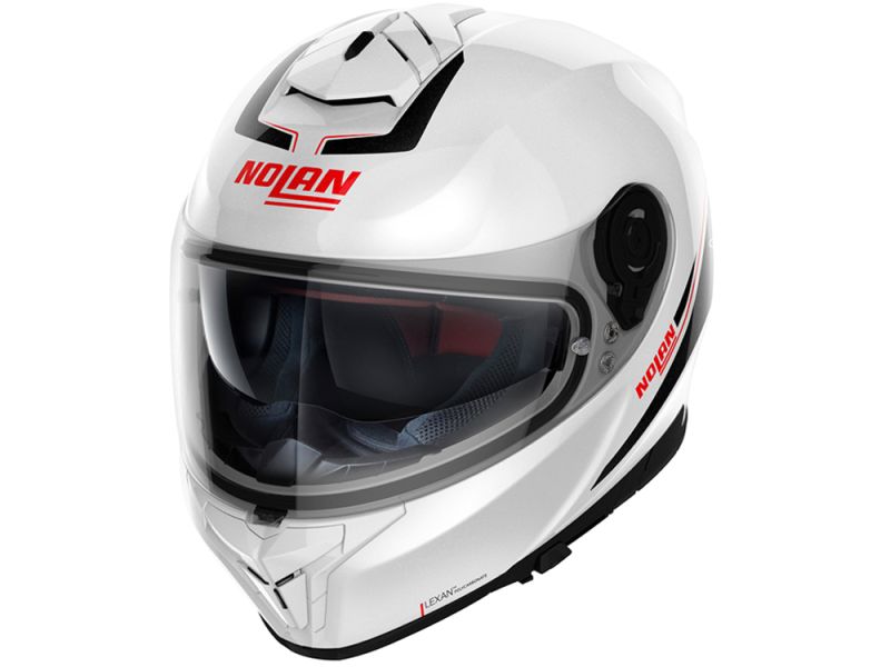 Kaufen Sie Nolan N80-8 Staple N-COM Motorradhelm Weiß von Nolan Group Deutschland in Weiß Kategorie Integral Helme bei UOS Demo Shop