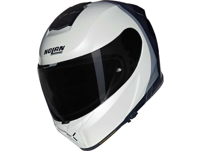 Nolan N80-8 N-Com Verniciatura Speciale 344 Motorradhelm (Perlweiß/Schwarz)