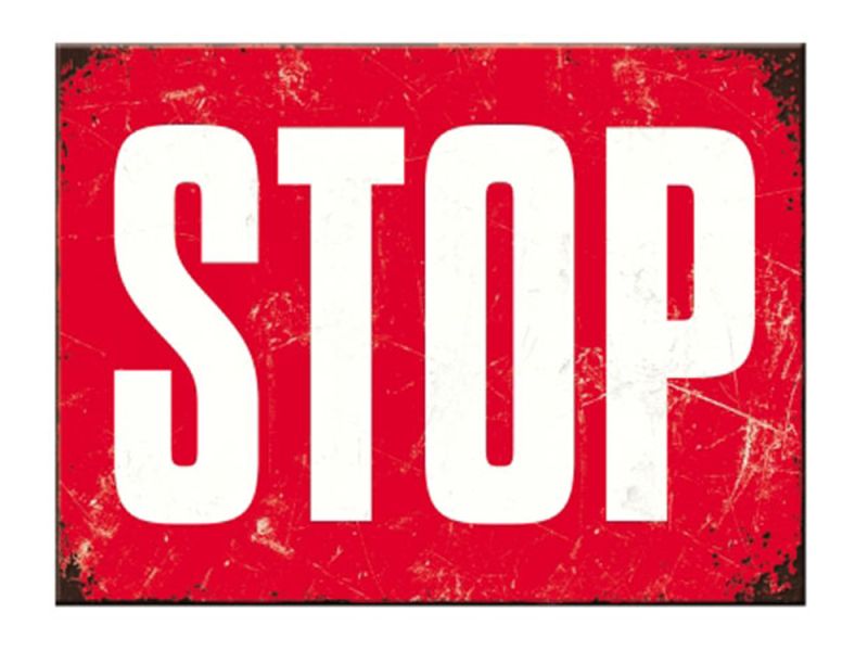 Nostalgic Art Stop Magnet (6x8cm) 