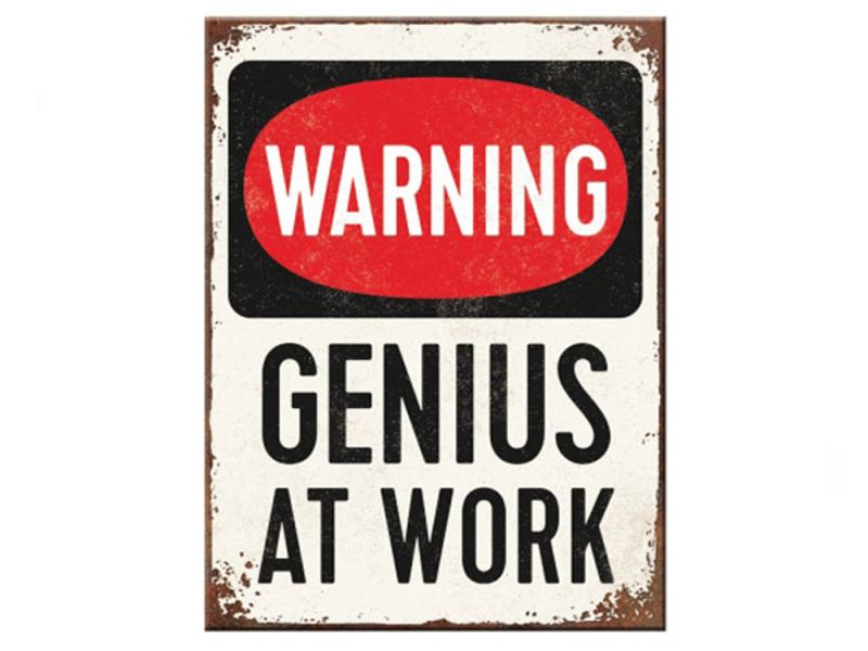 Nostalgic Art Genius at Work magnet (6x8cm)