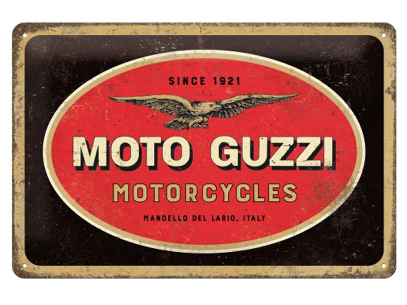 Nostalgic Arts Moto Guzzi Logo Blechschild (20x30cm)