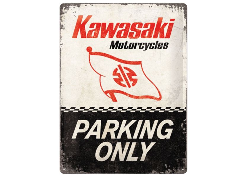 Nostalgic Arts Kawasaki Parking Only Blechschild (30x40cm)