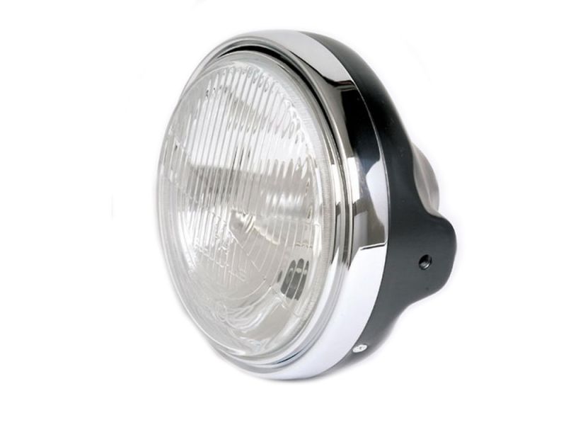 P&W Scheinwerfer LTD 7 Zoll H4 (geprägtes Glas) (schwarz)