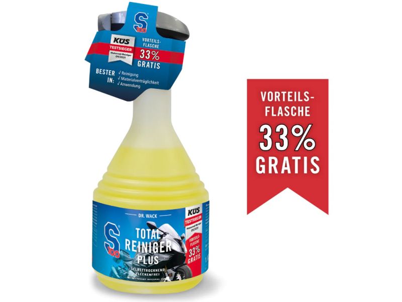 S100 Motorrad Total Reiniger Plus Sondergröße