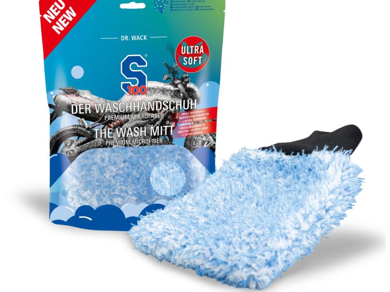 S100 Der Waschhandschuh für Motorrad (Blau)