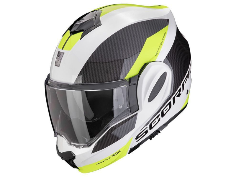 Scorpion EXO-TECH EVO Team Klapphelm (Weiß/Neongelb)