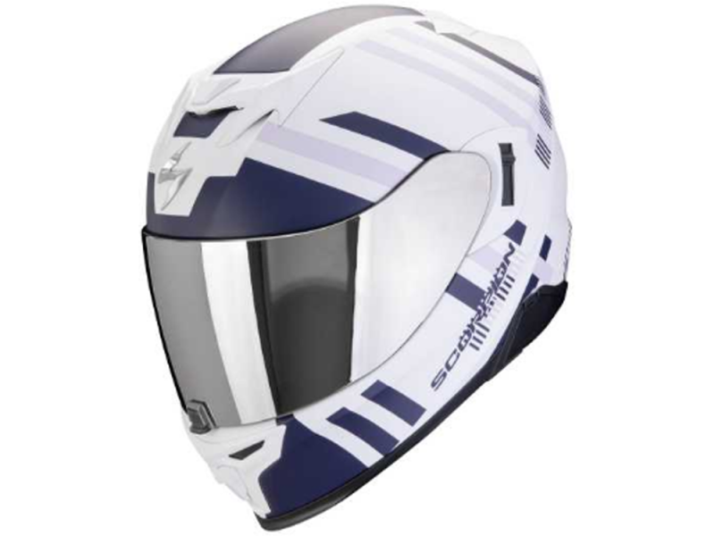 Scorpion EXO-520 EVO Air Banshee Integralhelm (Weißmatt/Blau/Violett)