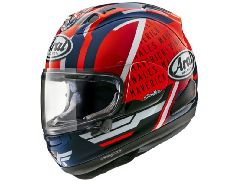 Arai RX-7V EVO Maverick Replica Integralhelm (Rot/Schwarz/Blau)