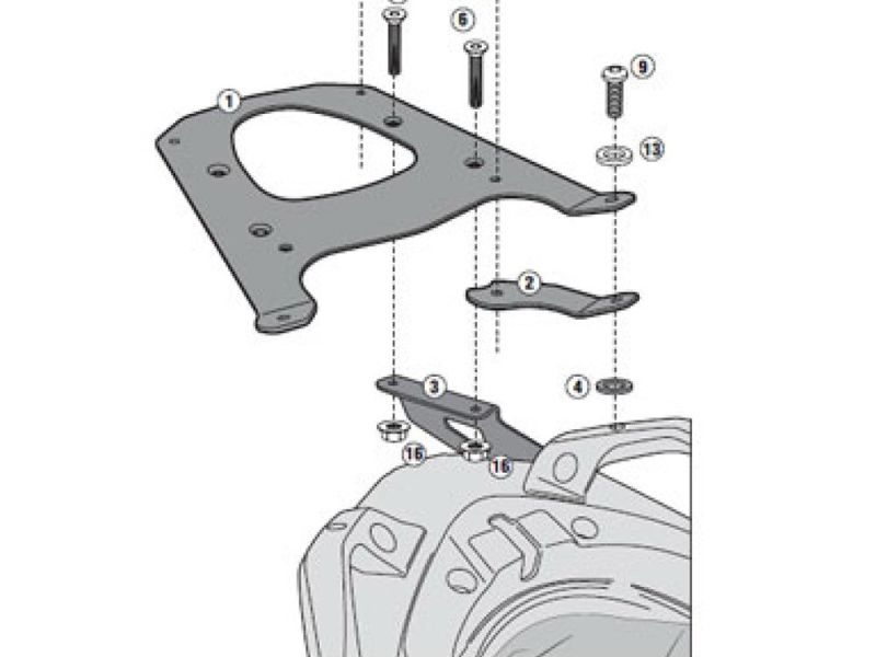 GIVI Monokey SR Gepäckbrücke BMW C 600 Sport (2012-)