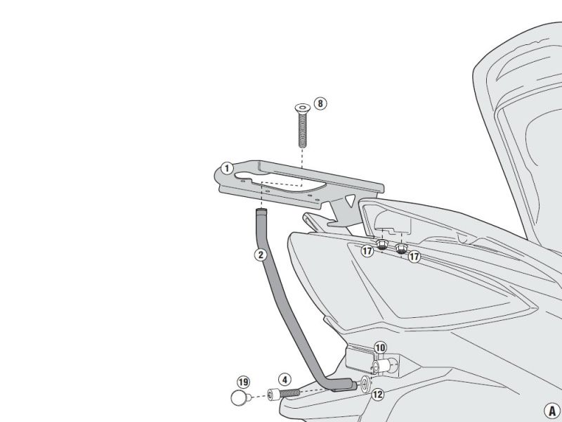GIVI Monokey SR Gepäckbrücke SYM GTS 300i Joymax (2012-)