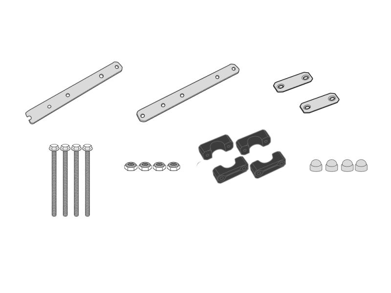GIVI Montagesatz S250 an TN355 Yamaha XT 1200Z Super Tenere (2010-) Yamaha XT1200ZE Super Tenere (2014-)
