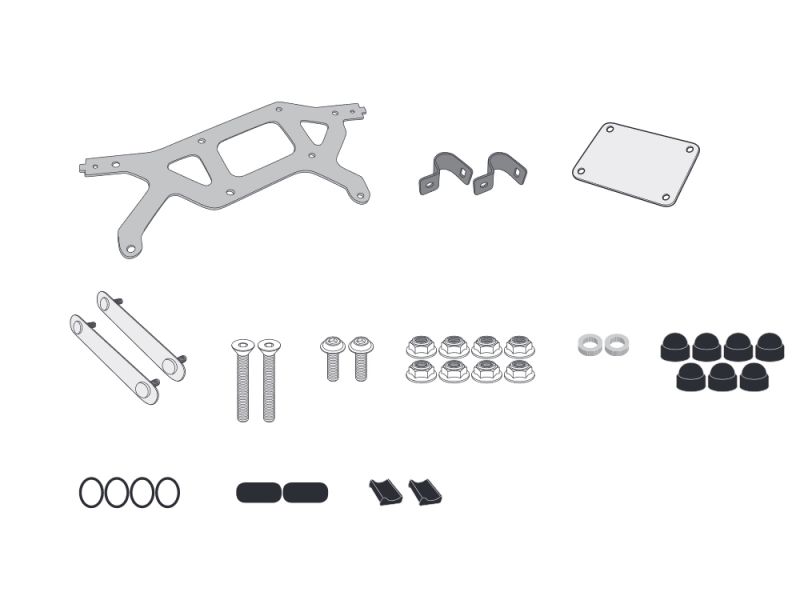 GIVI Montagesatz S250 an PLR2139 für  Yamaha Tracer 900 / Tracer 900 GT (2018-)