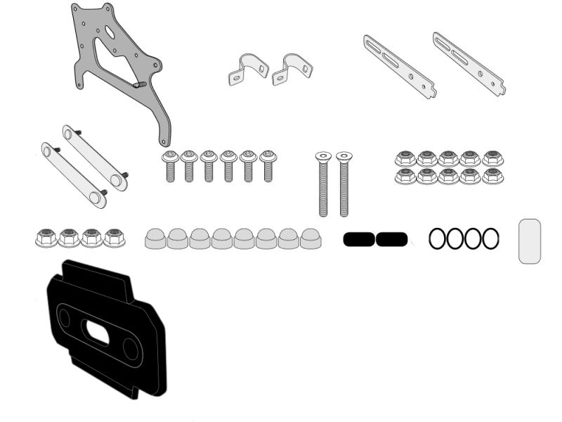GIVI Montagesatz S250 an PL5108CAM für BMW R1200GS Adventure (2014-) R1200GS (2013-) R1250GS (2019-)