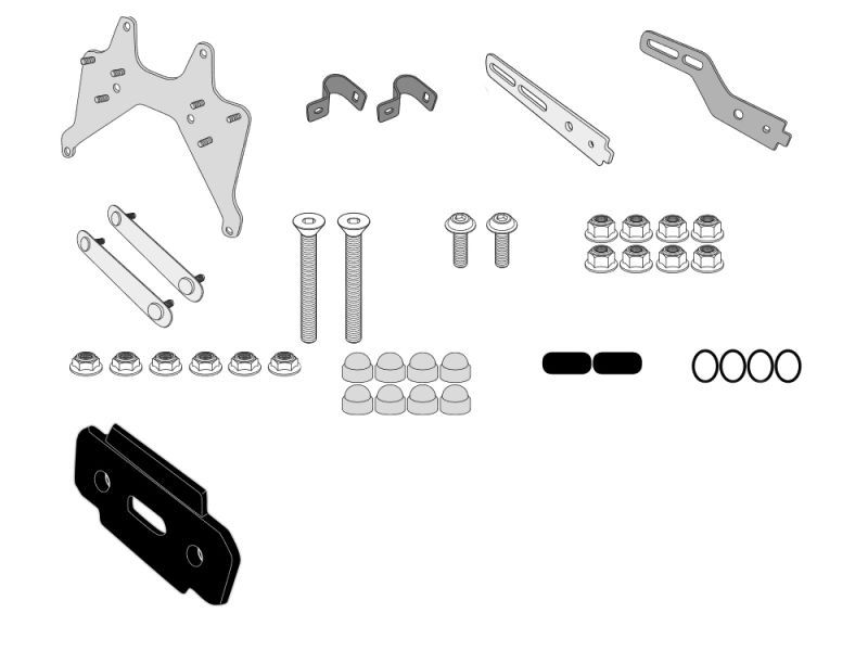 GIVI Montagesatz S250 an PL6401CAM für Triumph Tiger 800 / XC / XR (2011-2017)