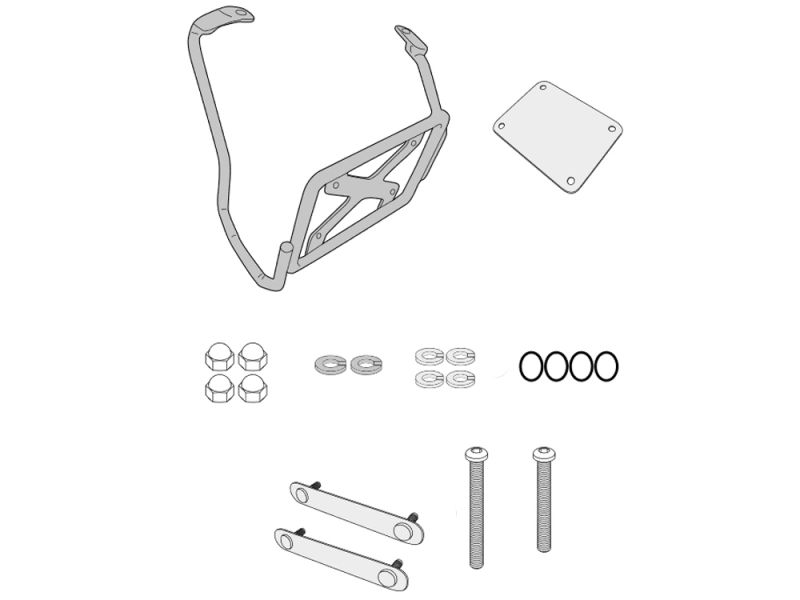 GIVI Montagesatz S250 an Original Kofferträger Benelli Leoncino 500 (2017-)