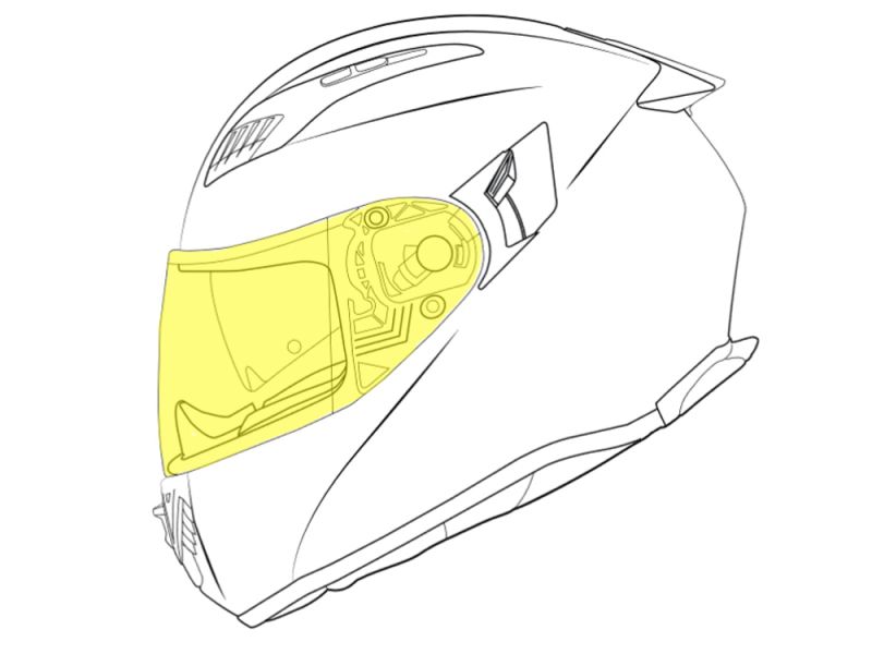 GIVI 40.5 X-Fiber Motorradhelm Visier (transparent)